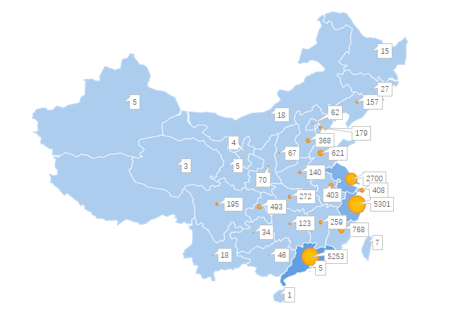 壓鑄廠數(shù)量分布圖 壓鑄廠數(shù)量分布圖